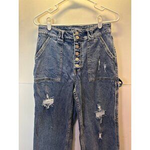 Utility Style High Rise Denim Jeans‎ (size 7 Juniors)